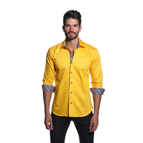 THOMAS Button Up Shirt // Golden Yellow (S)
