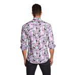 THOMAS Button Up Shirt // Black Multi Paisley (L)
