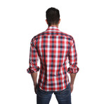 OTT Button Up Shirt // Navy + Red Check (XL)