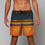Stripe Gradient 9" Swimshort // Mandarin (S)