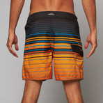 Stripe Gradient 9" Swimshort // Mandarin (L)