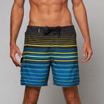 Stripe Gradient 9" Swimshort // Pacific (L)