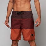 Colorblock 9" Swimshort // Red (L)