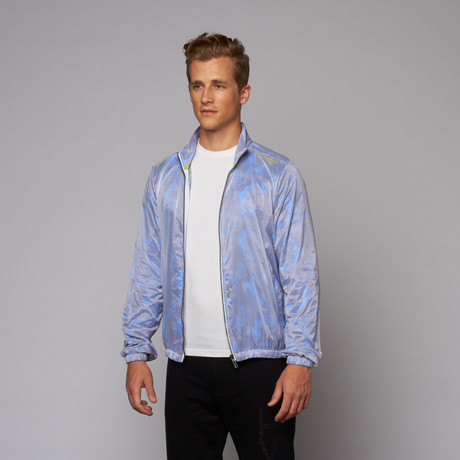 Slim Fit Woven Jacket // Royal Blue Camo (S)