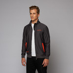 Slim Fit Full Zip Jacket // Dark Grey (M)