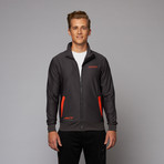 Slim Fit Full Zip Jacket // Dark Grey (M)