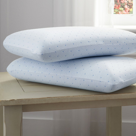 Tempure Rest Cool-Blue Memory Foam Conventional Pillow - Pure Rest by Rio Home Fashions - Touch ...
