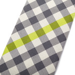 Bias Gingham + Stripe // Grey + Green