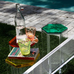 Agate Stepping Stone (Neutral Grey Sliced Agate)