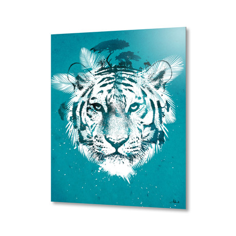 White Tiger (16"W x 20"H x 1.5"D // Stretched Canvas)