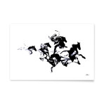 Black Horses (24"W x 16"H x 1.5"D // Stretched Canvas)