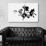 Black Horses (24"W x 16"H x 1.5"D // Stretched Canvas)