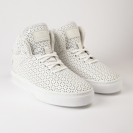 The One-Ten Mid Top // White Perforated Leather (US: 8)