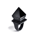 Pyramide Ring // Black (Size 6)