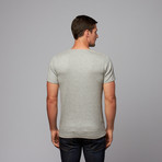 Ozark Ribbed V-Neck Tee // Grey Melange (S)