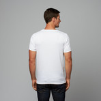 Ozark Ribbed V-Neck Tee // White (M)