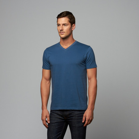 Signature V-Neck Tee // Teal (S)