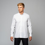 Eden Split Shirt // White + Black (XL)