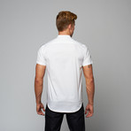 Latona Split Shirt // Black + White (XS)