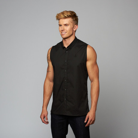 Pewter Sleeveless Shirt // Black (XS)