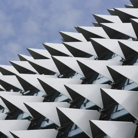 Close Up of the Esplanade Theater Roof // Singapore (4 Panels // 100"L x 100"W)