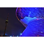 BMW Welt and Olympiaturm at Night // Munich, Germany (4 Panels // 100"L x 100"W)