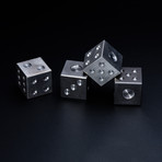 Forge Solid Dice Set // Magnesium + Tungsten