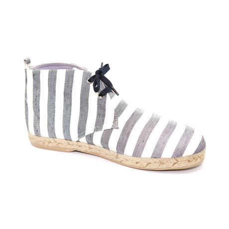 Lille Striped Canvas Espadrille Boot // Navy (Euro: 40)