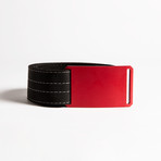 Red Buckle + Black Belt // Grey Stitch (30)