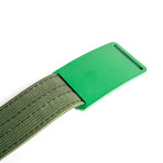 Green Buckle + Army Green Belt // Black Stitch (44)