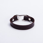 Carved Leather Bracelet // Brown (Small)