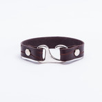 Carved Leather Bracelet // Brown (Small)