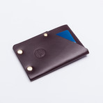 Hammer Riveted Half Wallet (Dark Brown)