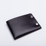 Hammer Riveted Half Wallet (Dark Brown)