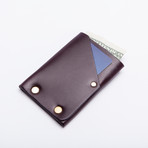 Hammer Riveted Front Pocket Wallet (Dark Brown)