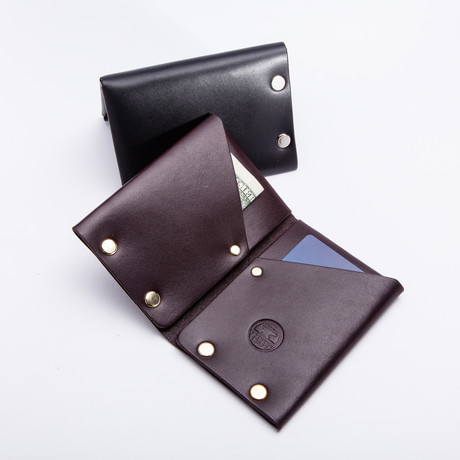 Hammer Riveted Wallet (Dark Brown)