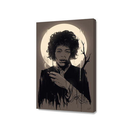 Jimi Hendrix // Stretched Canvas (16"L x 24"H)