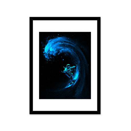Space Surfing // Framed Print (16"L x 20"H)