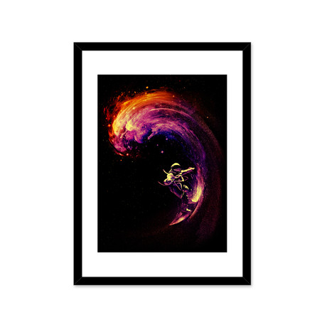 Space Surfing II // Framed Print (16"L x 20"H)