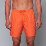 Boardies // Solid Mid-Length Short // Orange (S)