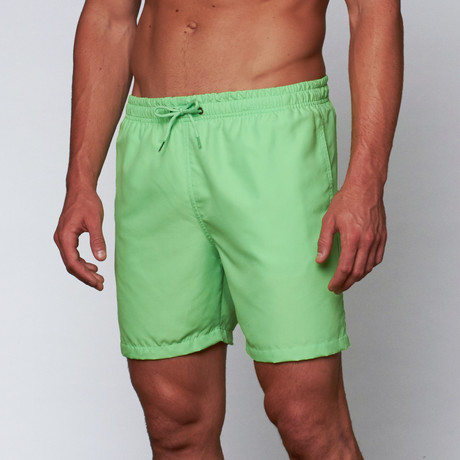 Boardies // Solid Mid-Length Short // Candy Green  (S)