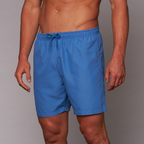Boardies // Solid Mid-Length Short // Mid Blue (M)
