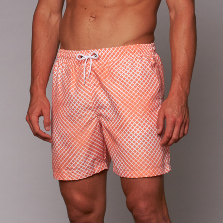 Boardies // Ging Lights Mid-Length Short // Peach (M)