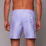 Boardies // Ging Lights Mid-Length Short // Blue (M)