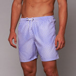 Boardies // Ging Lights Mid-Length Short // Blue (M)