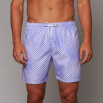 Boardies // Ging Lights Mid-Length Short // Blue (M)