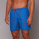 Saved Mid-Length Short // Blue + Red (M)