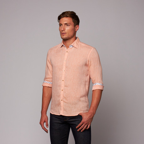 Pure Linen Shirt // Orange (S)