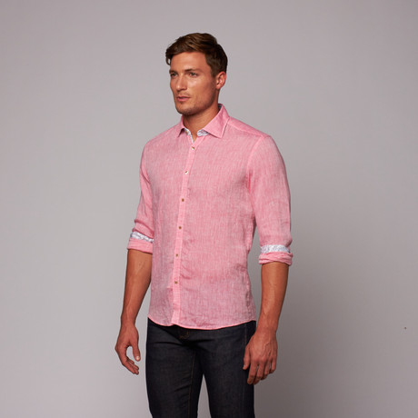 Pure Linen Shirt // Pink (S)