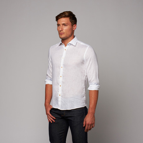 Pure Linen Shirt // White (S)